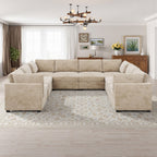 Modular Sectional Sofa,5 Pieces Sectional Couches for Living Room,L Shaped Cloud Couch Chaise Set, Black