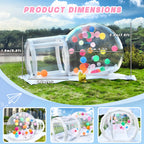 8,5FT aufblasbare Bubble-Hauskuppel für Kinder/Erwachsene, kommerzielles PVC-Bubble-Ballonzelt mit 4'L Tunnel, transparentes Outdoor-Spielplatz-Set für Garten, Geburtstag, Hochzeit, Gender Reveal