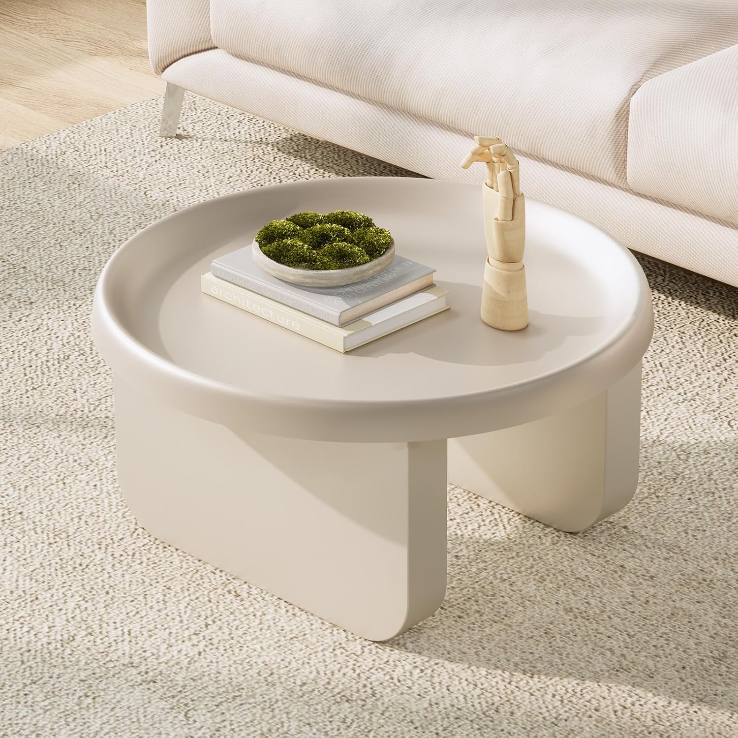 Round Coffee Table,Modern Coffee Table,Unique Circle Coffee Tables,Metal Center Table for Living Room