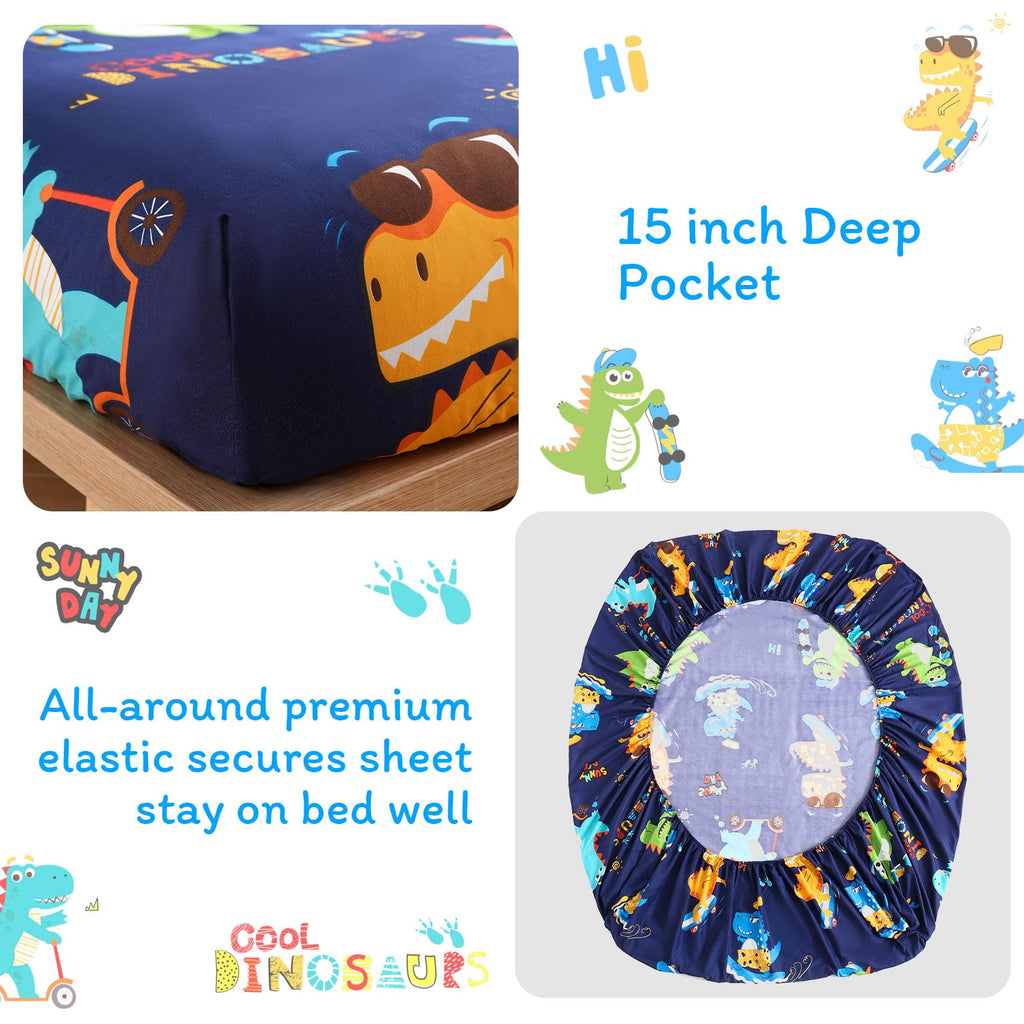 ست ملحفه کودکان یونیکورن صورتی JSD، سایز تویین، ۳ تکه، ملحفه‌های رختخواب میکروفایبر چاپ شده با طرح رنگین کمان برای دختران، جیب عمیق