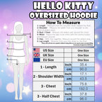 Hello Kitty Women Blanket Hoodie with Attached Plush Loungewear - Gifts for Her