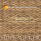 Classic Patio Coffee Table with Storage, Hand-Woven HDPE Rattan Wicker Outdoor Coffee Tables, Tempered Glass Flip-Top, Waterproof for Porch Backyard (40''Wx19''Dx22''H, Light Brown)