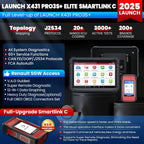 LAUNCH X431 PRO3S+ Elite, 2025 All-in-One Bidirectional Scan Tool with J2534,HD Trucks Scan, Topology Map, 60+Service,Online Coding Full Function Scanner, CANFD/DoIP/D-PDU/CAN 2.0, FCA, 2 Yrs Update