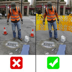 13 Foot Portable Driveway Fence Safety Barriers Barricade Expandable Mobile Folding System for Construction Traffic Control Driveway Gate Outdoor