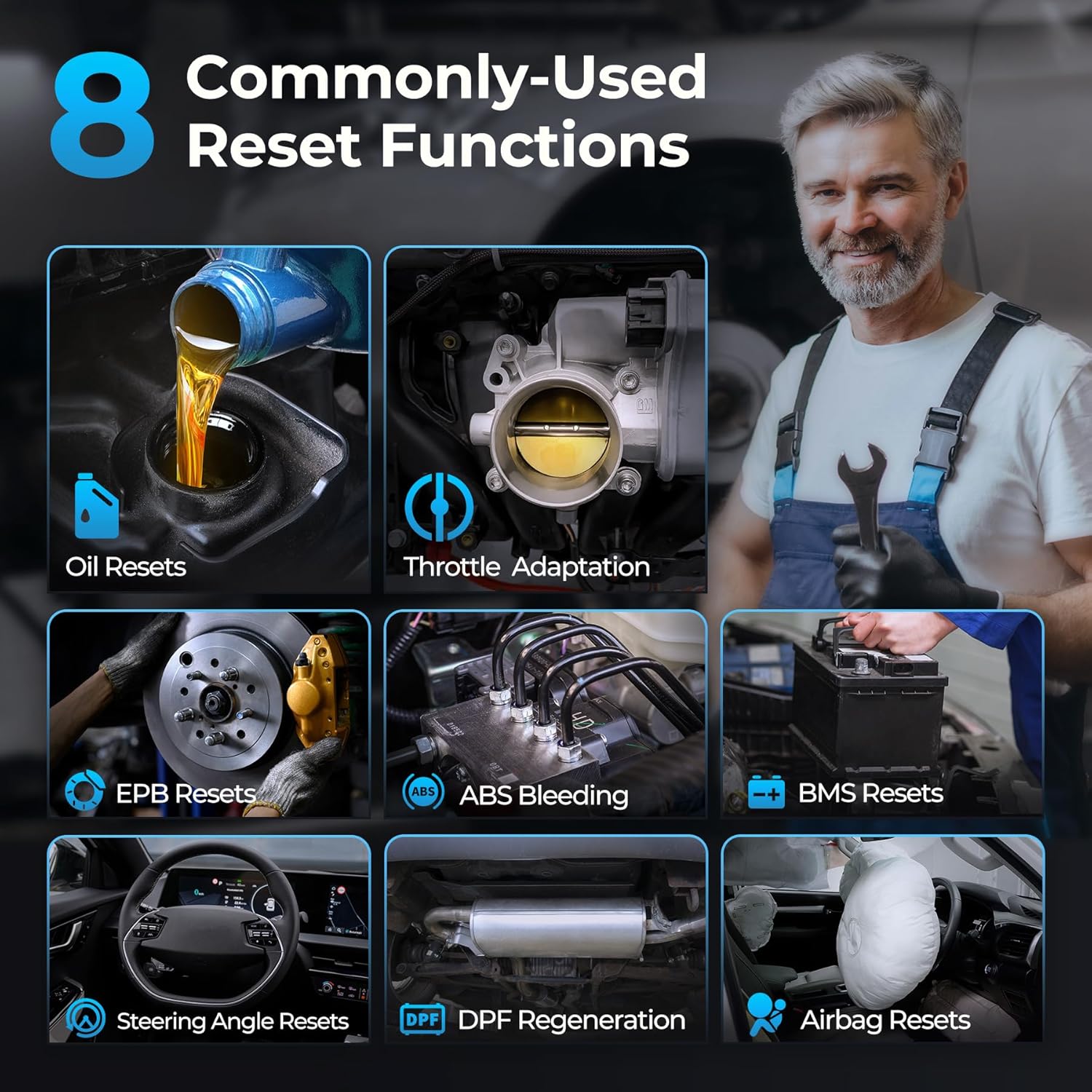 TOPDON Bidirectional Scan Tool, 2024 New ArtiDiag900 Lite Automotive Diagnostic Tool for Full System, Scanner for Car with Active Test, 8 Reset, Wireless OBD2 Scanner Diagnostic Tool for All Vehicles