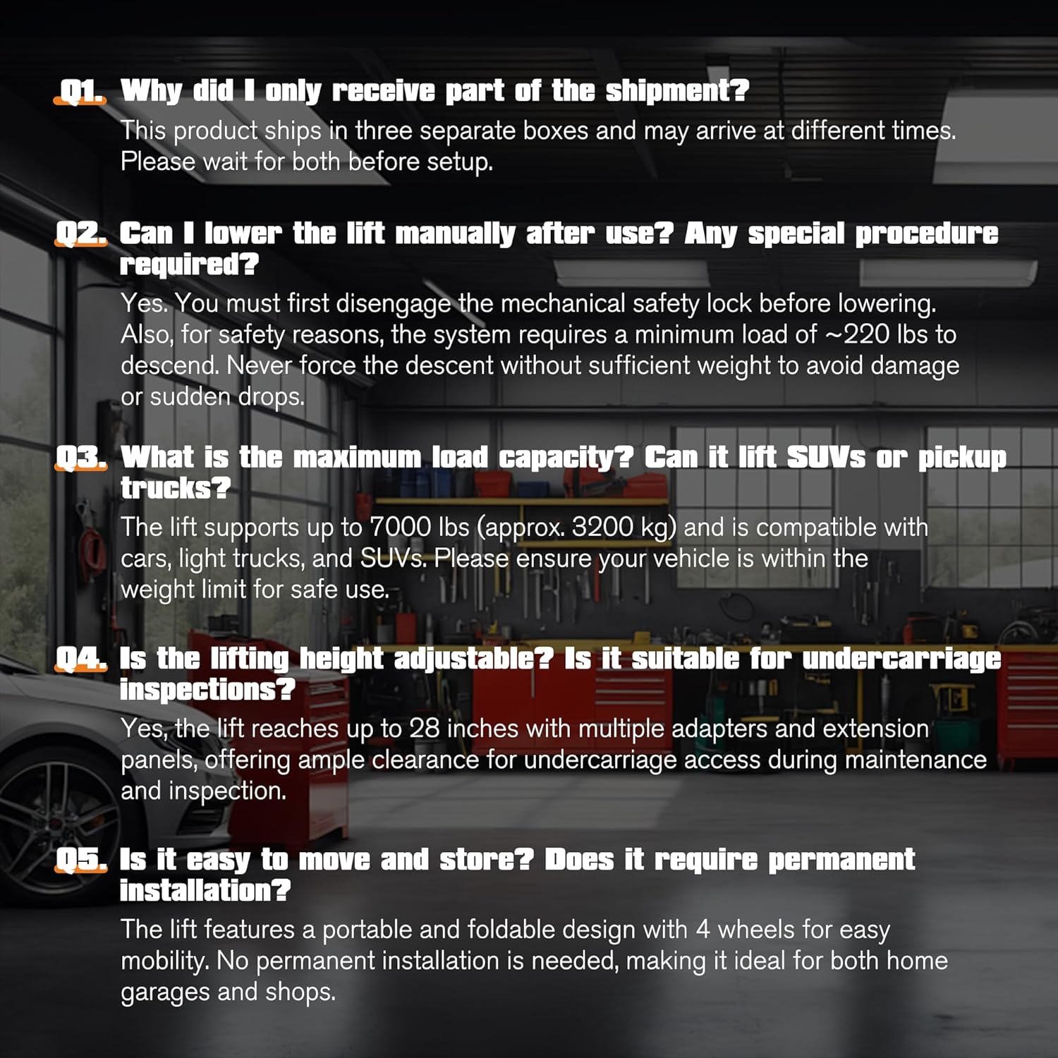 Albott 7000 LBS Portable Car Lift, Heavy Duty Quick Jack with 28" Max Height, Locking Levers & Wheels, Adjustable Scissor Lift for Cars, SUVs, Light Trucks, Garage or Shop Use, Black