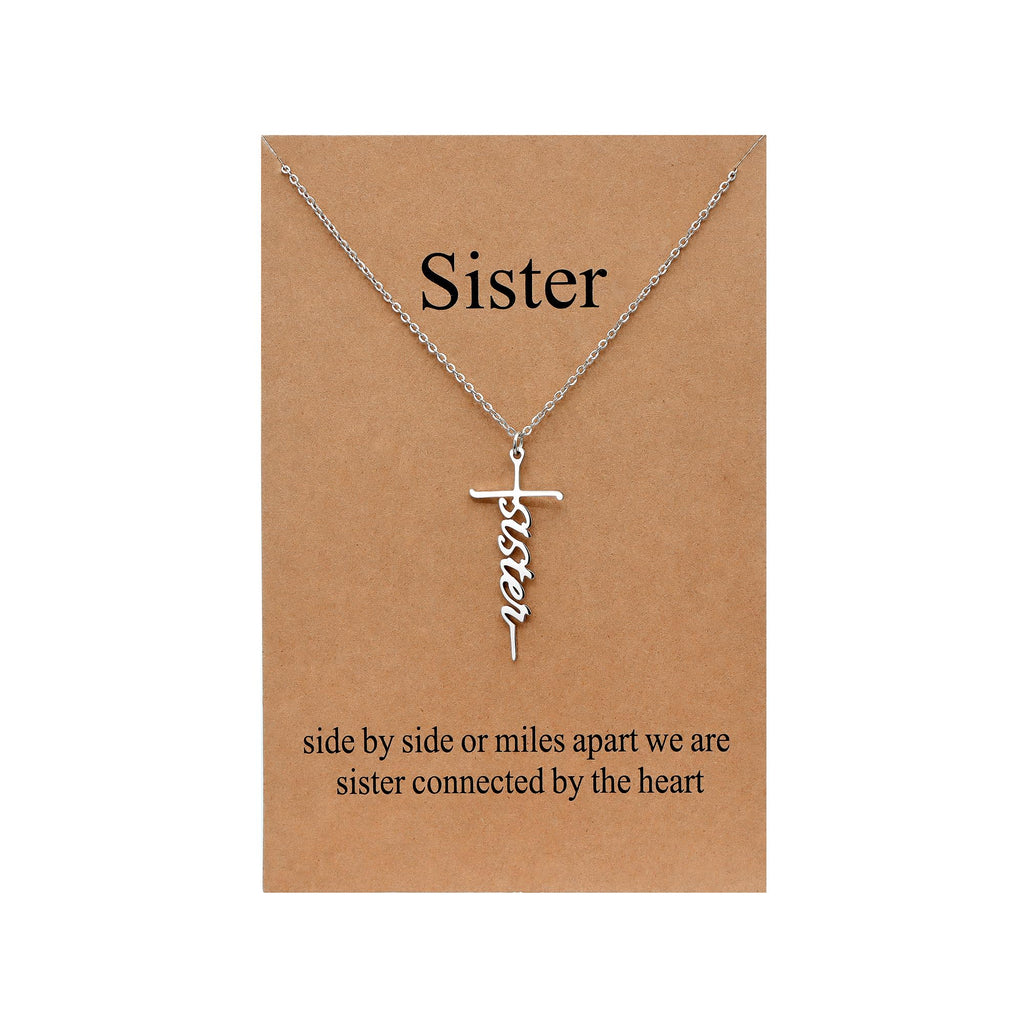 Lcherry Faith Cross Pendant Necklace for Women Religious Christian Jewelry Mother's Day Gifts for Women