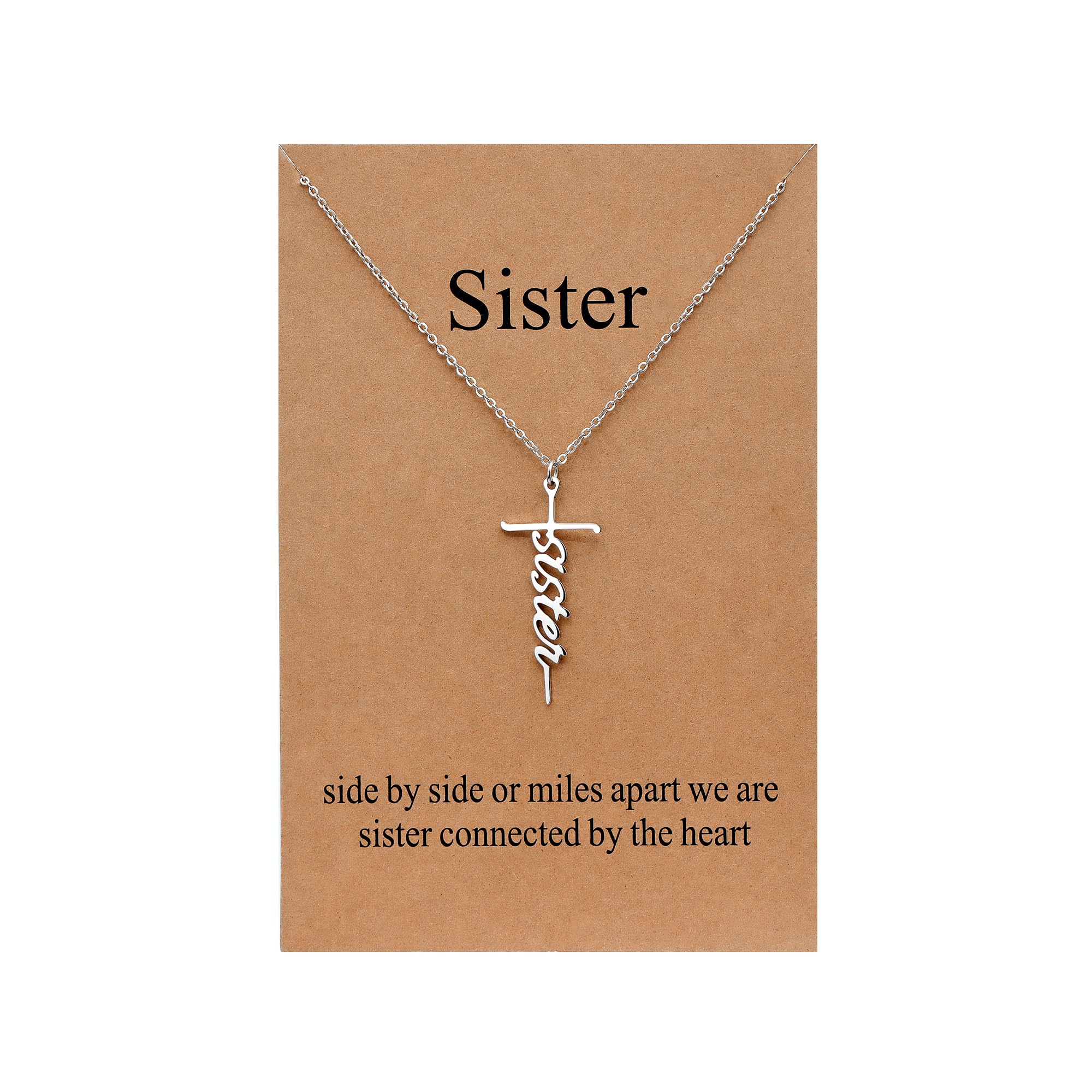 Lcherry Faith Cross Pendant Necklace for Women Religious Christian Jewelry Mother's Day Gifts for Women