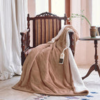 Verwarmd deken elektrisch deken plaid 50''X60'' - verwarmingsdeken met 6 warmtestanden - 2-10 uur automatische uitschakeling, ETL gecertificeerd, wasmachinebestendig (zwart)