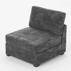 Modular Sectional Sofa,5 Pieces Sectional Couches for Living Room,L Shaped Cloud Couch Chaise Set, Black