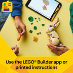 LEGO Creator 3 in 1 Cute Bunny Toy - Building Toy for Girls and Boys, Ages 8+ - Gift for Easter Basket - W/ 3 Build Options, Bunny, Seal, or Llama - 31162