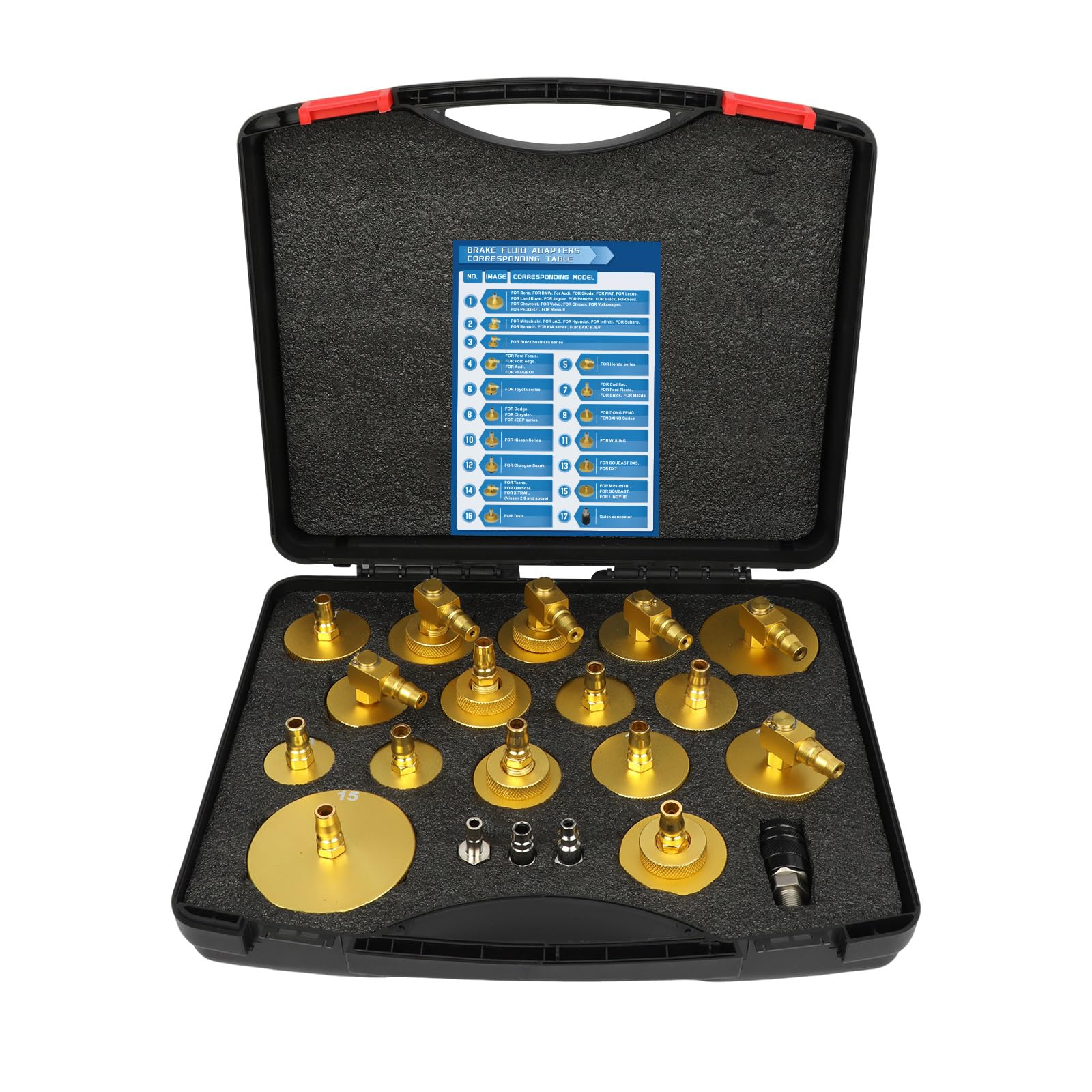 BELEY Brake Bleeder Kit 110V Brake Fluid Bleeder Machine Kit Adjustable 0.7-2.5 Bar Pressure & Flow Microcontroller System for Single User Includes 52MM Master Cylinder Adapter & Oil Bottle