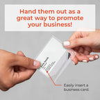 Uncommon Desks Business Card Letter Openers - (100 Pack) (Clear) Professional Letter Openers with Business Card Insert, Perfect Promotional Item for Business