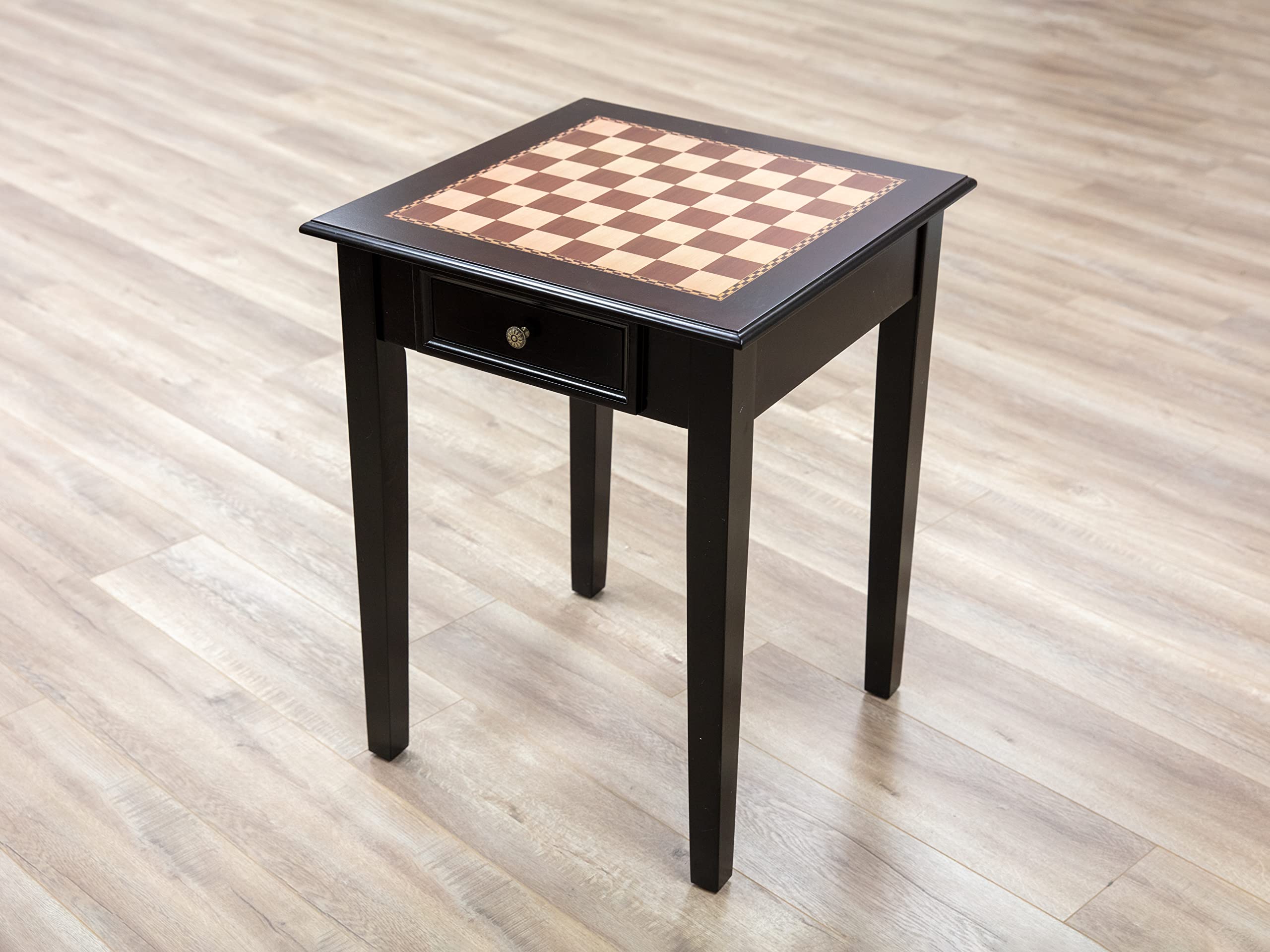 Frenchi Furniture Table, 22.58 x 22.06 x 22.06 in, Mahogany