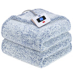 SEALY Electric Blanket Heated Throw 50"x60" Soft Double Sherpa Super Cozy with 6 Fast Heating Levels & 2-10 Hours Auto-Off, Over-Heat Protection, Machine Washable, Charcoal