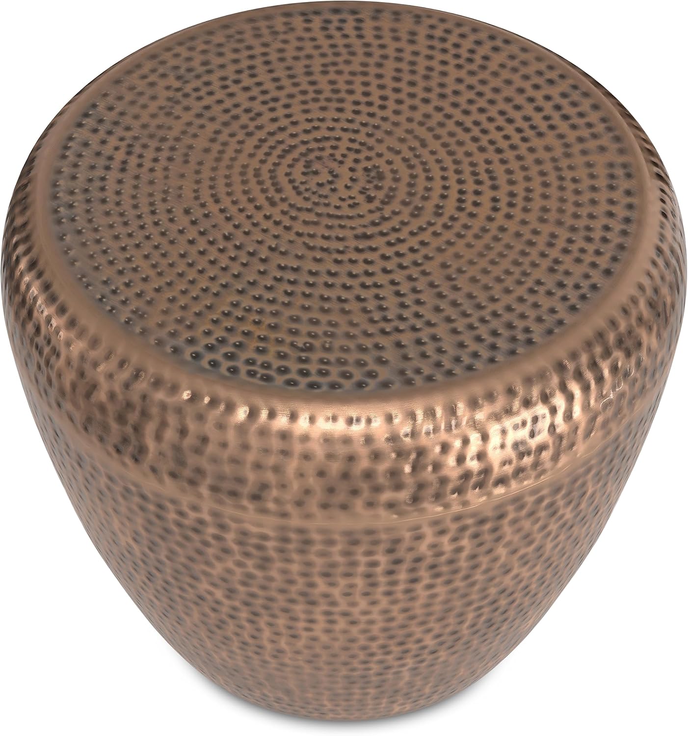 SIMPLIHOME Preston Modern Industrial 22 inch Wide Metal Metal Side Table in Antique Copper, Fully Assembled for the Living Room and Bedroom