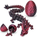 TBOLINE 3D Printed Easter Dragon Egg - Perfect Basket Essentials Stuffers, 4 Pack Prefilled Easter Eggs Filled with Toys, Small Articulated Crystal Animals Fidget Toy for Kid (4PCS1)