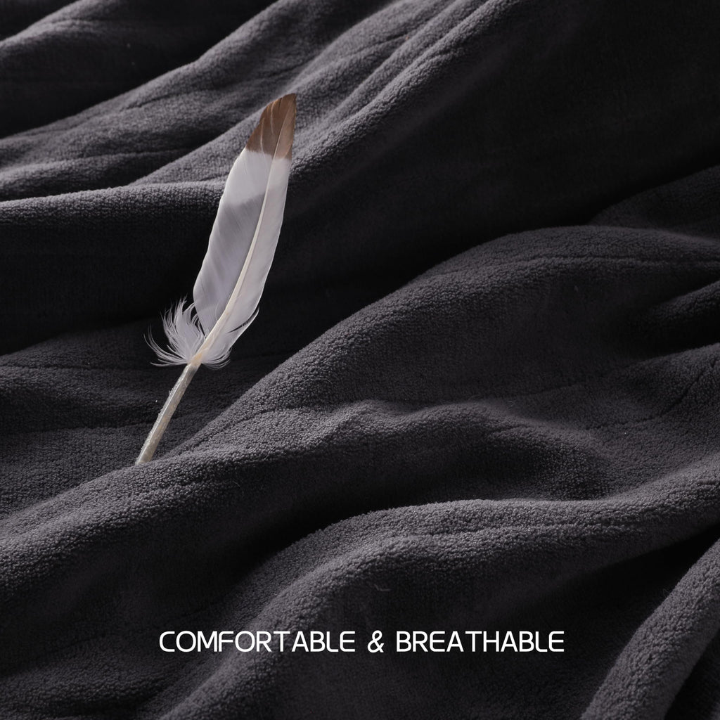 Coperta Elettrica Riscaldata 72"x84" Taglia Completa, Morbido Pile di Corallo con 4 Livelli di Riscaldamento e Spegnimento Automatico dopo 10 Ore, Lavabile in Lavatrice, Tessuto Morbido e Accogliente per la Casa, Grigio Scuro