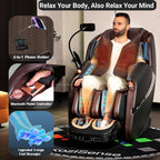 2025 Massage Chair Full Body, Zero Gravity SL-Track Shiatsu Massage Recliner Chair with Heat, AI Control, Body Scan and Calfrest Extension