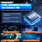 XTOOL D8W Wireless Bidirectional Scan Tool, 2025 OBD2 Scanner with Topology, FCA AutoAuth, 3-Year Updates, ECU Coding, PMI, 42+ Resets, Full Diagnostic Scanner for Car, Crankshaft Relearn, CAN FD/DoIP