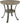 Powell Pewter Metal and Rustic Wood Side Table Franklin Dining