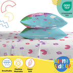 Sunny Side Up Minecraft Creeper & Animals Twin Sheet Set - 3 Piece Kids Bedding Set Includes Pillow Cover - Super Soft Microfiber Sheets