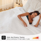 Coperta Elettrica Riscaldata 72"x84" Taglia Completa, Morbido Pile di Corallo con 4 Livelli di Riscaldamento e Spegnimento Automatico dopo 10 Ore, Lavabile in Lavatrice, Tessuto Morbido e Accogliente per la Casa, Grigio Scuro