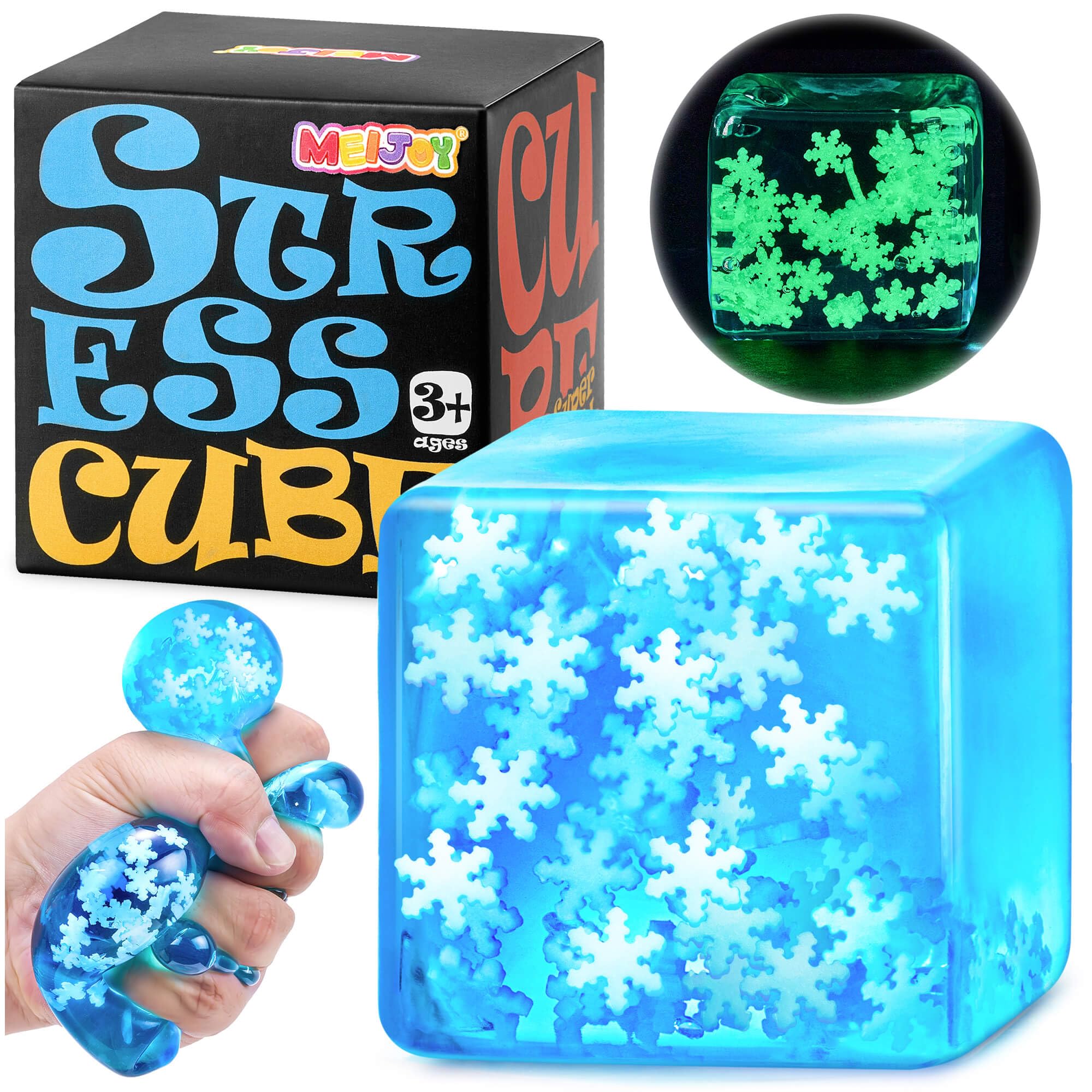 Stress Cube Fidget Toys Adults - Sensory Toys for Kids with Autism Stress Balls for Adults Squishy Toys for Anxiety Squeeze Fidgets for Teens Stress Relief Gifts Easter Basket Stuffers