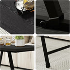Rectangular Folding Coffee Table - Modern Space-Saving Foldable Coffee Table for Living Room, Durable and Lightweight Design, Easy to Assemble, Perfect for Small Spaces