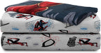 Jay Franco Marvel Spiderman Crawl 4 Piece Twin Bed Set - Includes Reversible Comforter & Sheet Set Bedding - Fade Resistant Microfiber - (Official Marvel Product), Multi - Spiderman