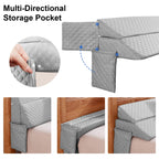 بالش گوه‌ای تخت سایز کوئین EUHAMS - پرکننده فاصله تخت، بالش گوه‌ای تشک، بالش تکیه‌گاه برای بستن فاصله 0-7 اینچ بین تکیه‌گاه تخت و تشک یا دیوار برای خوابیدن (60"x10"x6" خاکستری)