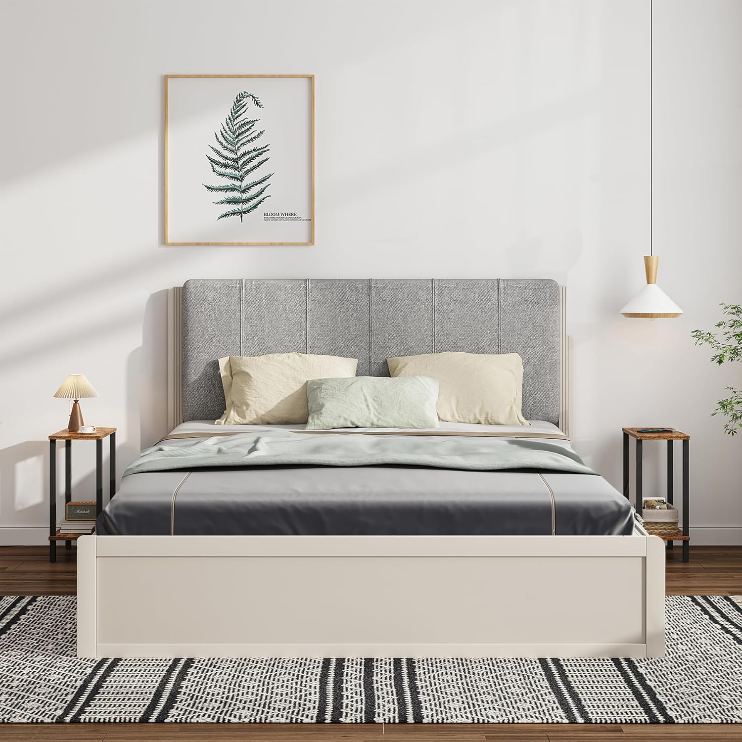 TUTOTAK Small Side Table, Narrow End Table, Skinny Sofa Table, Slim Nightstand, Couch Table, Living Room, Bed Room, Brown TB01BB062