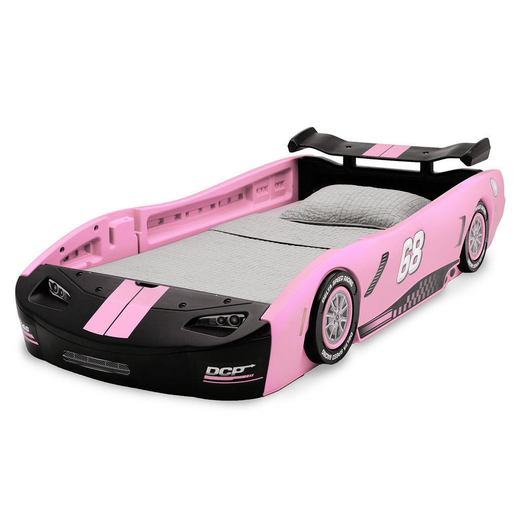 Lit jumeau Delta Children Turbo Race Car, rose