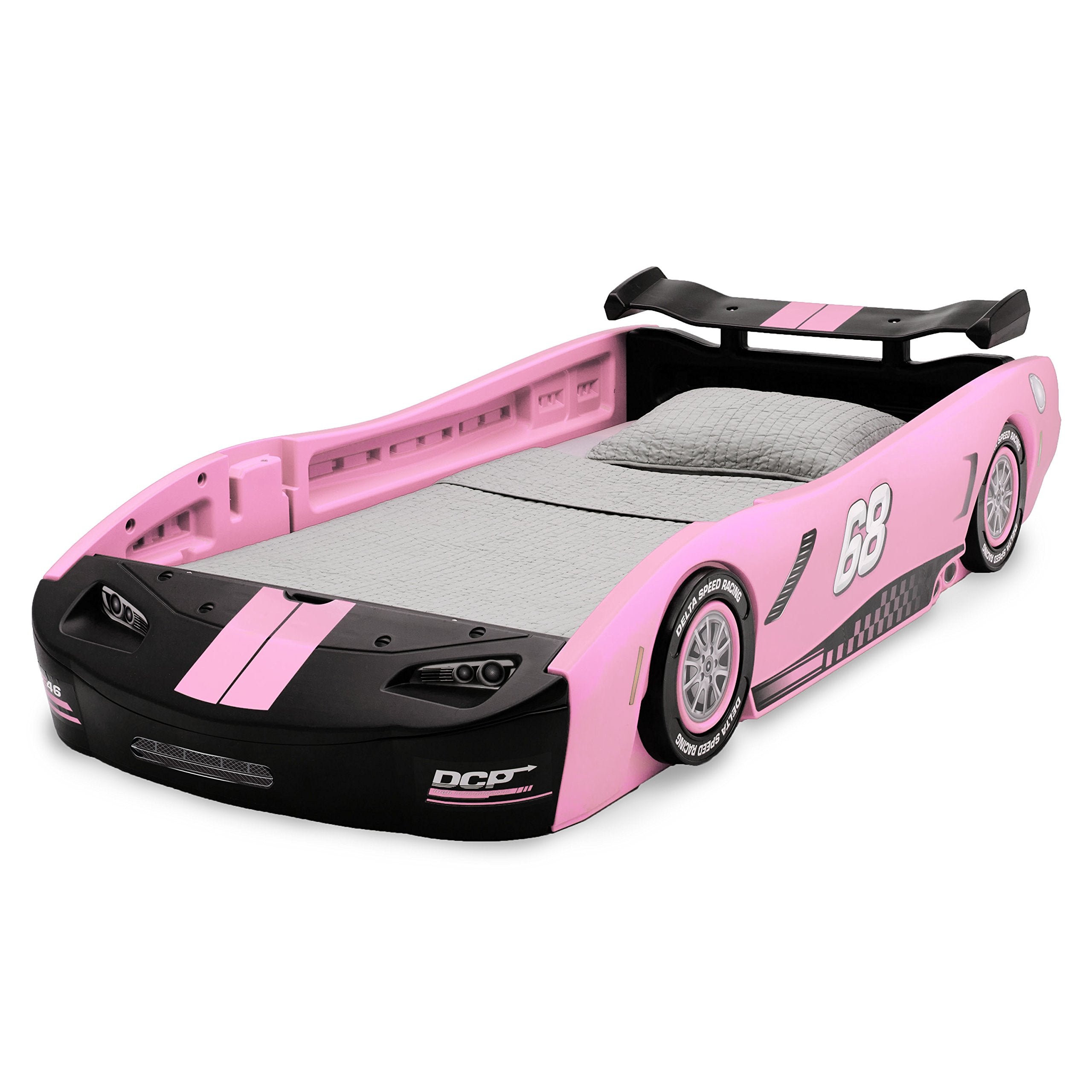Lit jumeau Delta Children Turbo Race Car, rose