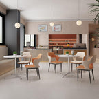 Round Office Table Conference Table Small Dining Table Coffee Meeting Table for Office Boardroom Kitchen Living Room Waterproof Desktop Easy Assembly 31.5 inch