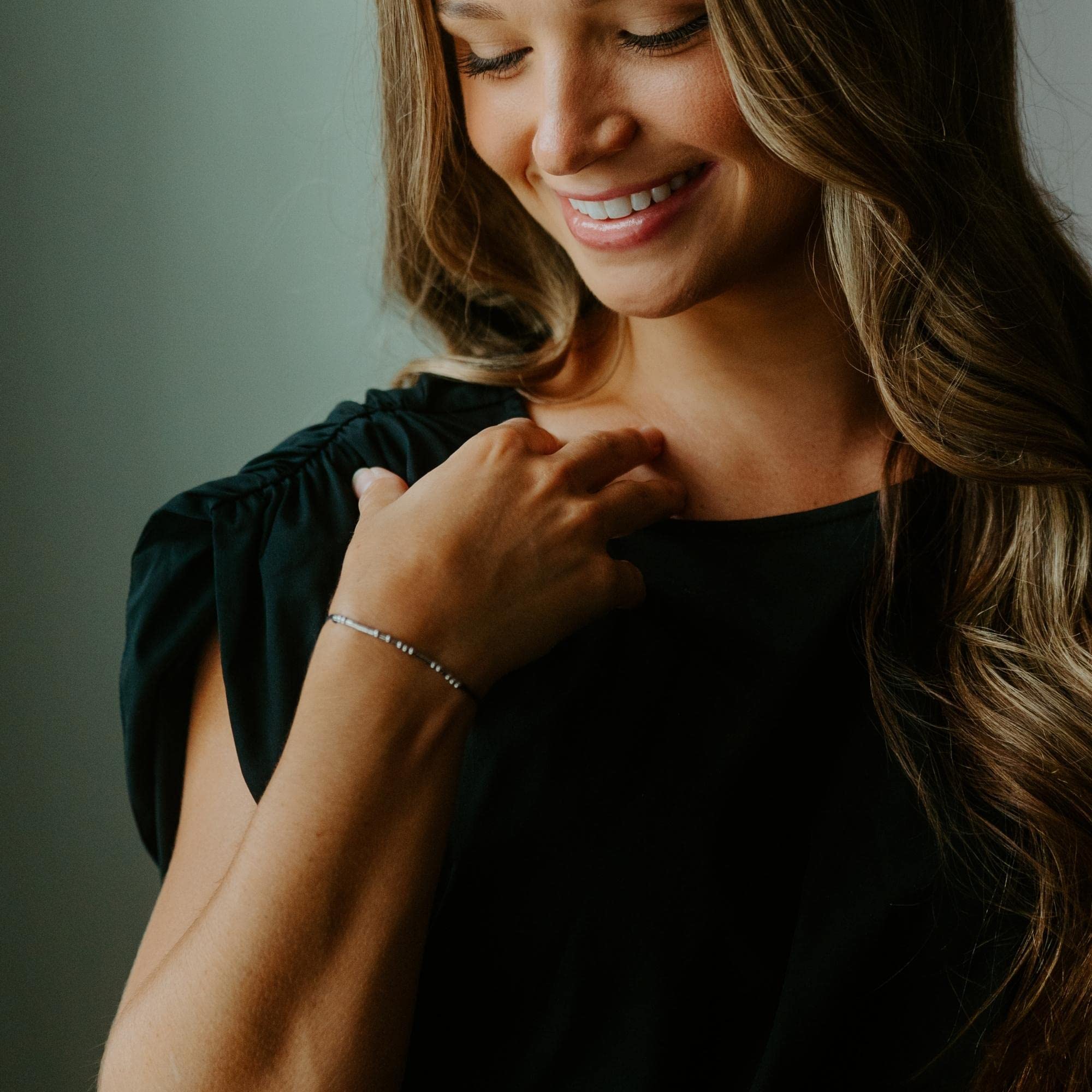 Morse Code Bracelets for Women, Luke 1:37 Christian Bible Verse Bracelets, Scripture S925 Sterling Silver Inspirational Faith Jewelry, Religious Gifts for Women