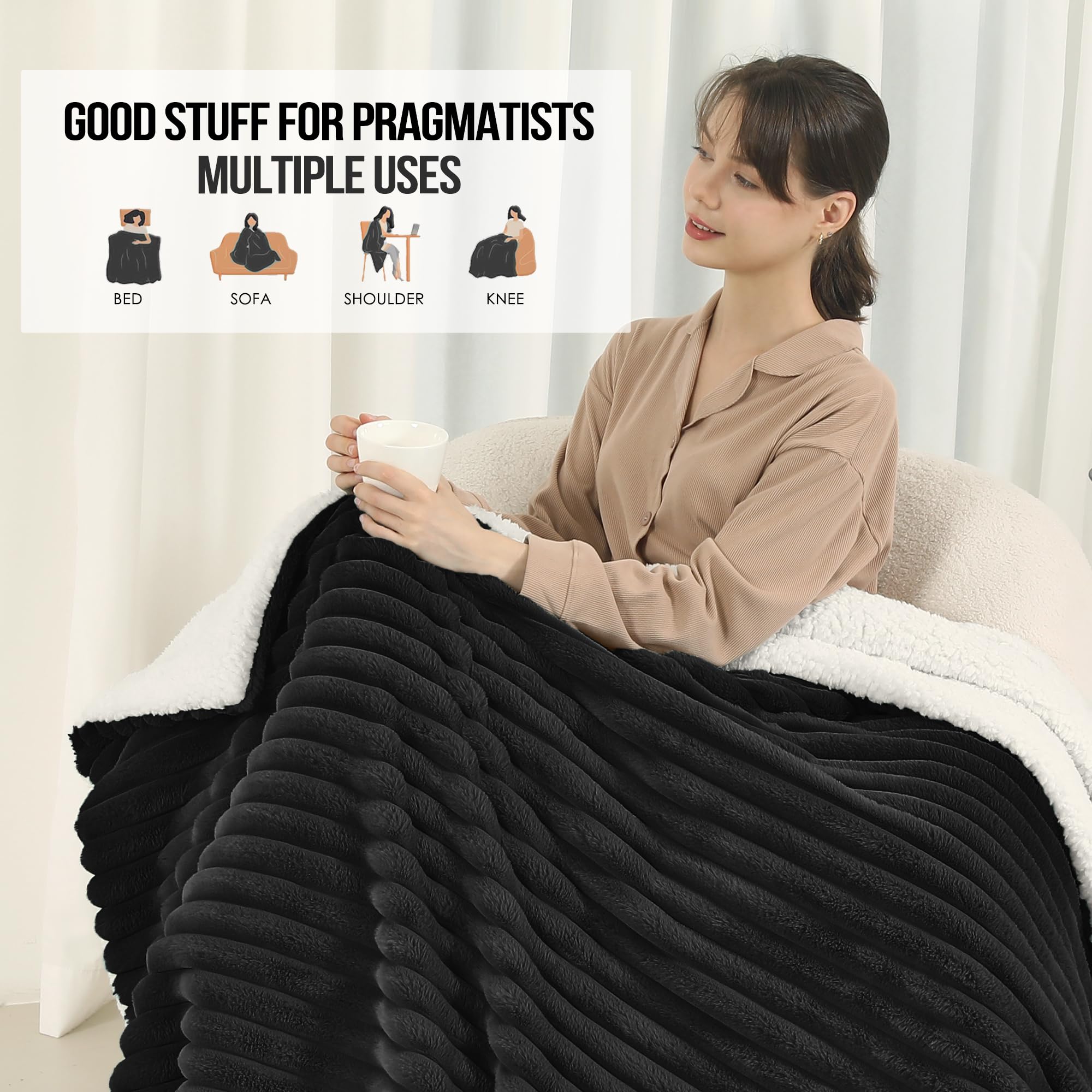 Coperta Elettrica Riscaldata Plaid con 5 Livelli di Riscaldamento e Spegnimento Automatico dopo 4 Ore, Plaid Riscaldato 50"x60" con Certificazione ETL e FCC per Casa e Ufficio, Lavabile in Lavatrice, Grigio Scuro