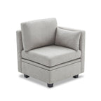 Modular Sectional Sofa with Storage, U Shaped Sectional Couch for Living Room, Convertible Modular Sofa Couch with Ottomans, High Supportive & Soft Sponge, 6 Seat, Beige