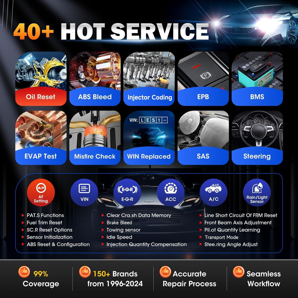 Autel Scanner MaxiCOM MK900BT, 2025 MK900-BT V2.0 Bidirectional Diagnostic Tool, 8in Up of MK900 MX900 MK808S MK808BT MX808S MK808Z, 3000+ Active Tests, 40+ Service, CAN-FD&DOIP, All System, FCA 11 OS