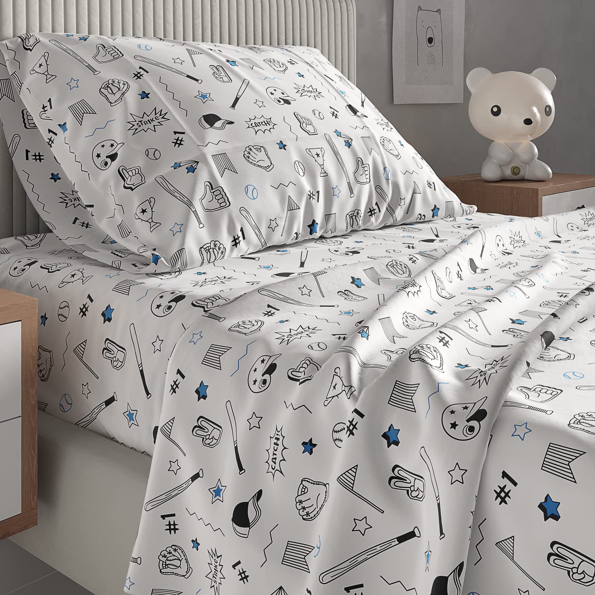 Kids Princess Full 4 Piece Sheet Set - Boys, Girls, Teens, Toddler - Easy Fit Deep Pockets - Breathable, Hotel Quality Bedding Sheets - Machine Washable - Wrinkle Free - Cute, Cozy, Soft - CGK Linens