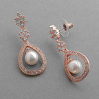 Mariell Pearl Bridal Wedding Earrings for Bride, Pearl Jewelry for Bridesmaid, Prom, Mother of the Bride