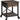 Sauder Steel River Side Table, L: 22.44" x W: 21.65" x H: 23.11", Carbon Oak Finish