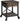 Sauder Steel River Side Table, L: 22.44" x W: 21.65" x H: 23.11", Carbon Oak Finish
