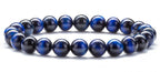 Hamoery Men Women 8mm Natural Stone Lava Rock Diffuser Bracelet Elastic Yoga Agate Beads Bracelet Bangle