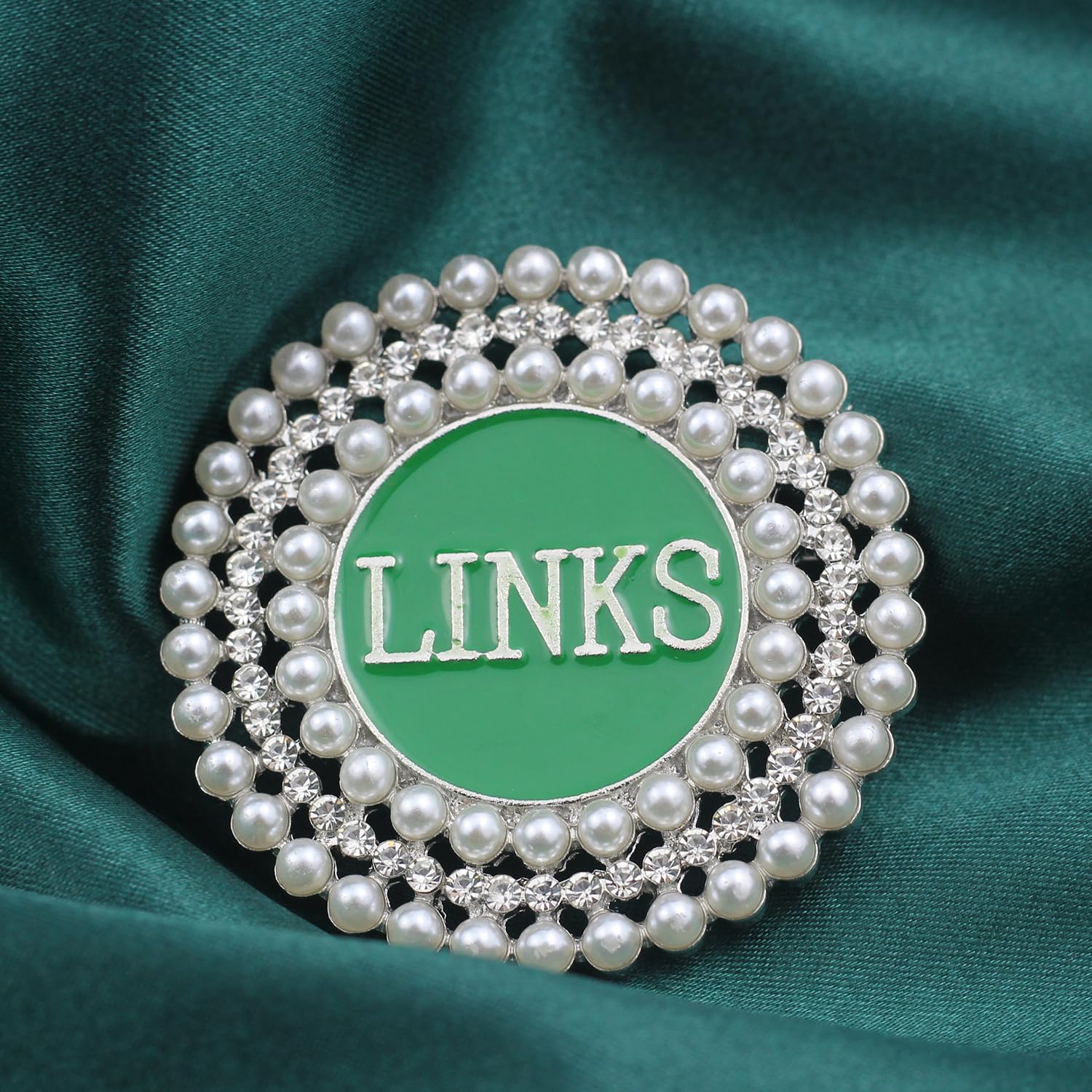 Pearl Sorority Brooch for Women Greek Sorority Paraphernalia Gift Green Sisterhood Jewelry for Soror Sister