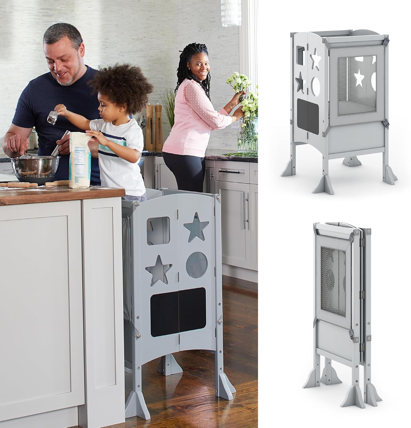 Keeper Helper Ii Guidecraft Classic Kitchen Helper® Toddler Tower and 2 Keepers - Natur ...