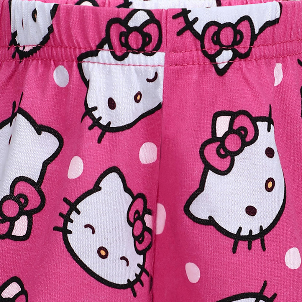 Hello Kitty Girls T-Shirt and Short Set for Infant, Toddler, Little and Big Girls - Pink