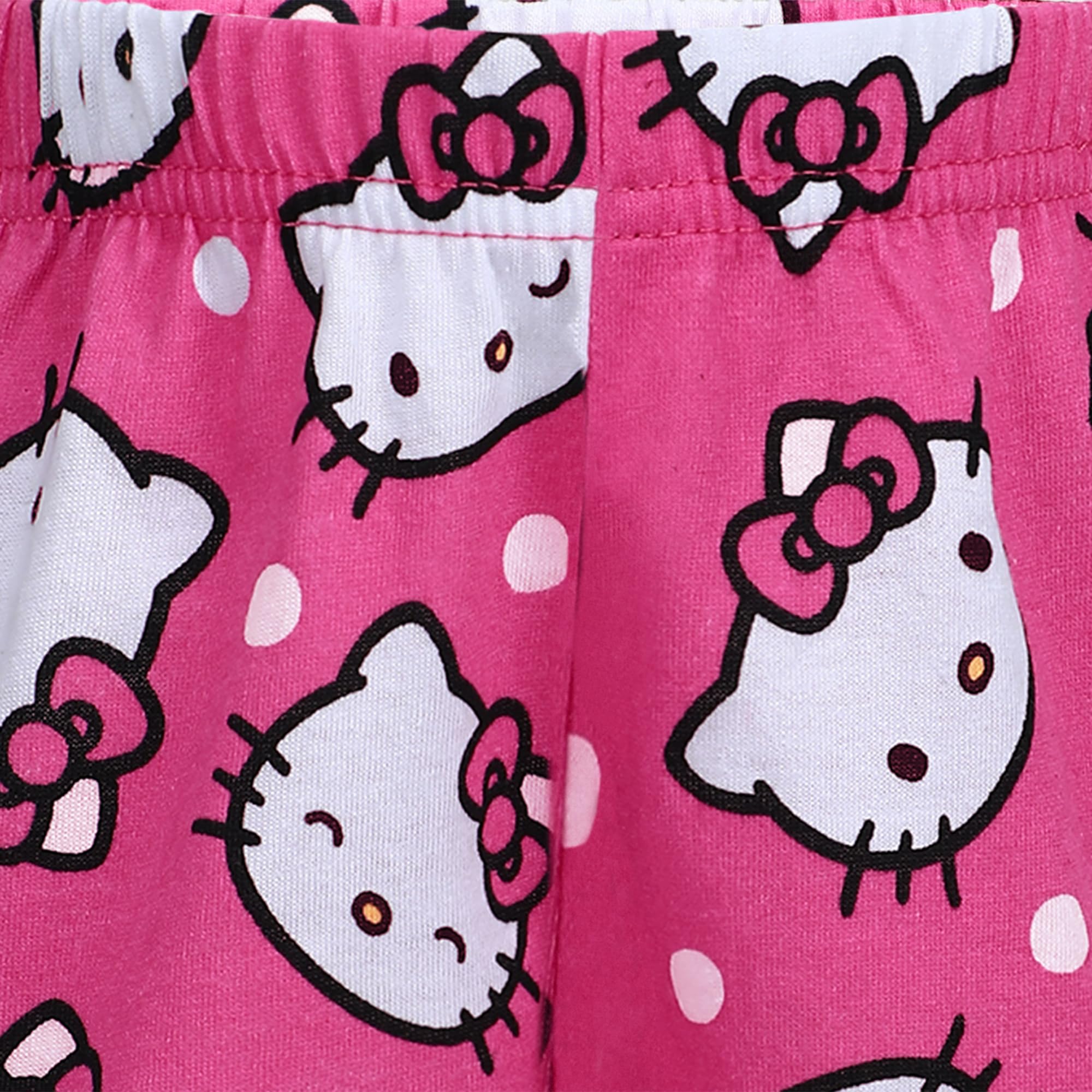 Hello Kitty Girls T-Shirt and Short Set for Infant, Toddler, Little and Big Girls - Pink