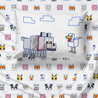 Jay Franco Minecraft Animal Patch 5 Piece Twin Bed Set - Includes Comforter & Sheet Set Bedding - Super Soft Fade Resistant Microfiber (Official Minecraft Product)