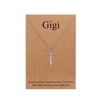 Lcherry Faith Cross Pendant Necklace for Women Religious Christian Jewelry Mother's Day Gifts for Women